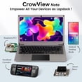 thumbnail image 2 of Portable Monitor with Keyboard,14inch 1080P FHD Lapdock Compatible with Raspberry Pi/Mini PC/Phone/PC/Game Console,CrowView Note Built-in Battery(Full Feature TypeC & HDMI Cable Included), 2 of 5