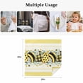 thumbnail image 5 of Cloth Napkins Set of 4 - 20x20 Inches, Bee Daisy Washable Reusable Table Napkins, Botanical Eucalyptus Leaves Spring Love Yellow Soft & Absortbent Dining Napkin for Party Wedding Hotel Restaurant, 5 of 8