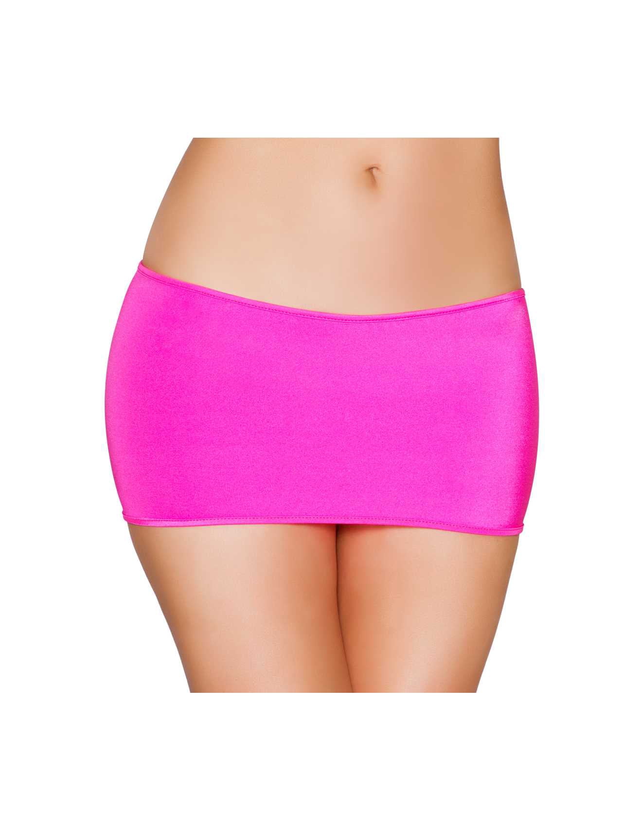 Roma Costume RO SK106 Lycra Mini Skirt 7 1 2 In Length Hot Pink