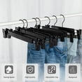 thumbnail image 2 of 10 trouser hangers, skirt hangers with 2 adjustable non-slip clips, with, 2 of 5