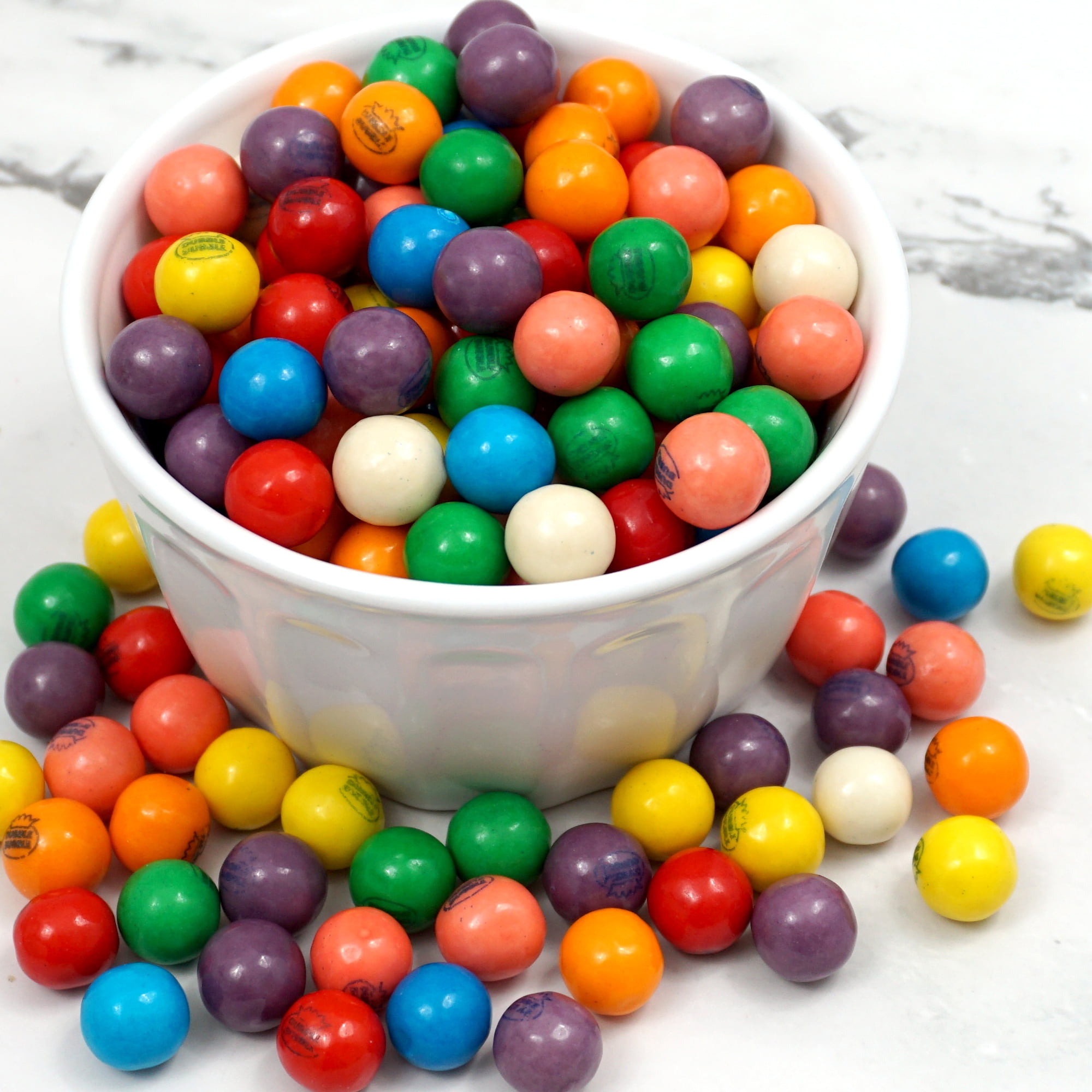 Gumballs for Gumball Machine, 0.5 Inch Mini Gumballs, Approx. 1,120 Pieces, 4lb Bulk Bag, Dubble Bubble Assorted Fruit Flavored Bubble Gum, Gumball Machine Refills