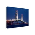 thumbnail image 3 of Trademark Fine Art Monte Nagler Mackinaw Bridge At Night St. Ignace Mi Color Canvas Wall Art - 18x24, 3 of 5