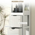 thumbnail image 6 of HOMCOM Narrow Bathroom Storage Cabinet, Slim Bathroom Cabinet, White, 6 of 8