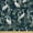 Dark Teal Laurel Green, variant on Ambesonne Bird Print Fabric by the Yard Upholstery, Retro Exotic Crane Asian, 1 Yard, Dark Cadet Blue and White