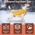 thumbnail image 5 of Waterproof Dog Winter Coat -Adjustable Warm Pet Jacket with Lead Hole & Zipper, Reflective Cold Weather Vest for Small to Large Dogs,Pet Apparel Outdoor Clothes (Brown, L), 5 of 8