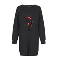 thumbnail image 4 of Pisexur Robes de Noël pour Femmes, Robe Chandail en Molleton à Col Rond Imprimé Verres de Vin Tendance, Robe de Fête Décontractée à Manches Longues, Robe de Vacances de Noël Mini Robe, 4 of 4