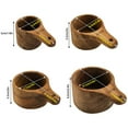 thumbnail image 3 of Wooden Measuring Cups & Spoons Set - Solid Wood, Engraved Measurements, Baking Cooking Tool, 3 of 4