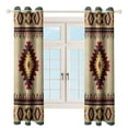 thumbnail image 4 of Bohemia Blackout Curtains Window Drapes Room Darkening Thermal Insulated Grommets Blackout Curtains, for Living, Dining, Bedroom,2 Panels, 4 of 6