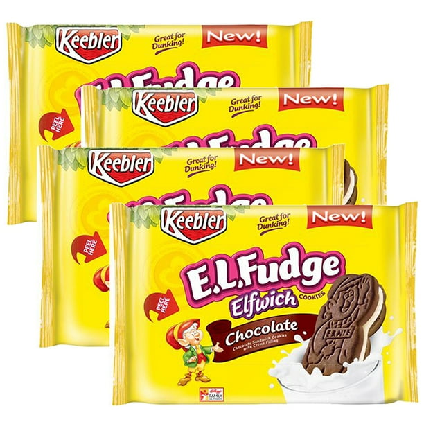 4 Pack Keebler E L Fudge Elfwich Chocolate Cookies 13 6 Oz Walmart Com Walmart Com