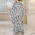 thumbnail image 4 of Women's Plus Size Swimwear Cover Ups Leopard Print Long Sleeve V Neck Beach Dress Lightweight Quick Dry Comfy Bathing Suits, 4 of 6