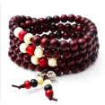 thumbnail image 3 of Pulsera de cuentas de regalo de sándalo caliente, pequeño regalo, pulsera de 108 cuentas de madera, 3 of 5