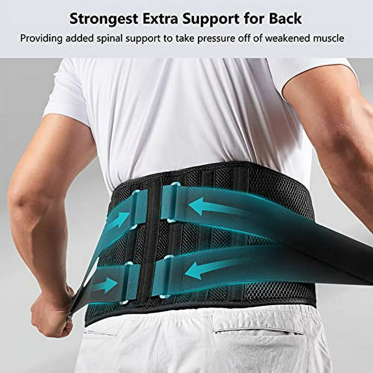 FREETOO Air Mesh Back Support Belt for Men Women Lower Back Pain