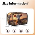 thumbnail image 5 of Daiia Sunset Calf Flower Field Pattern 2 slice Toaster Cover, Toaster Appliance Dust-proof Cover For Kitchen Small Appliance Dust Cover and Fingerprint Protection, 5 of 7