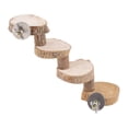 thumbnail image 4 of EIGTHTAIL Bird Wooden Platform Natural Wood Stand 4 Steps Ladder Parrot Chewing Toy, 4 of 11