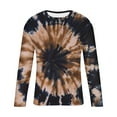 thumbnail image 5 of Tie Dye Shirts for Men Long Sleeve Crew Neck Colorful Graphic Base Tee Shirt Casual Tshirts Spring Fall Tops (4XL, Black), 5 of 5