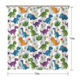 thumbnail image 5 of White Floral Dinosaurs Pattern Shower Curtain 72"x72" ,Bathroom Decorative Shower Curtains Set with 12 Hooks,Modern Waterproof Washable Shower Curtain, 5 of 6