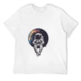 thumbnail image 3 of Hanmun Men's Astronaut Floating T-Shirts Short Sleeve Cotton Round Crew Neck Moisture Wicking White USA, 3 of 9