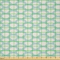 thumbnail image 2 of Ambesonne White Fabric by the Yard Microfiber, Simple Maritime, 10 Yards, Turquoise Cream, 2 of 2