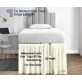 thumbnail image 5 of SGI Bedding Dorm Room Bed Skirt | Twin XL 32" Ruffled Microfiber Bed Skirt | Fade Resistant, Wrinkle Free, Anti-static, Decorative, Extra Storage Space, Clutter-Free | Ivory, 5 of 8