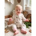 thumbnail image 3 of RUINIXCW Newborn Baby Girl Hospital Going Home Outfit Infant Baby Girl Spring Fall Winter Clothes Duck Mallard Romper Waffled Long Sleeve Zip Jumpsuit, 3 of 10