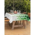 thumbnail image 3 of Outdoor Tablecloth with Umbrella Hole for Patio/Picnic/Party/Camping, Spring Green Leaves Waterproof Table Cloth Rectangle Table Cover Washable, Watercolor Country Vines Botanical (60"x 102"), 3 of 8