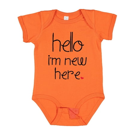 

Inktastic Hello I m New Here. Gift Baby Boy or Baby Girl Bodysuit