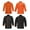 Orange, variant on Men,s full sleeve multicolor chef jacket lightweight With Contrast Black set of 4-pcs