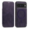 thumbnail image 2 of For Google Pixel 10 /10 Pro Magnetic Phone Case,Compatible with Mag-safe,Built-in RFID Blocking Card Slots,Premium PU Leather Flip Shockproof Anti-fall Rugged Thin Fit Phone Case,Purple, 2 of 9