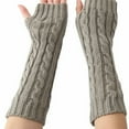thumbnail image 5 of SUNSIOM Women Winter Wrist Arm Knitted Long Fingerless Gloves Mittens Hand Warmer New, 5 of 6