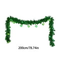 thumbnail image 2 of St. Patrick's Day Green Vine with Shamrock String Lights, 6.56Ft Decorative Clover Glitter Tinsel Vine Garland for Party, Wall & Door, Indoo/Outdoor Irish Decoration, 2 of 8