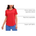 thumbnail image 4 of Remera CRZ YOGA de Algodón Pima Suave con Cuello Redondo Roja XS, 4 of 4