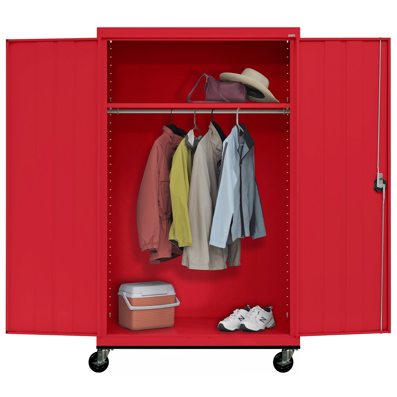 Sandusky Lee 46"W x 24"D x 78"H Steel Transport Mobile Wardrobe