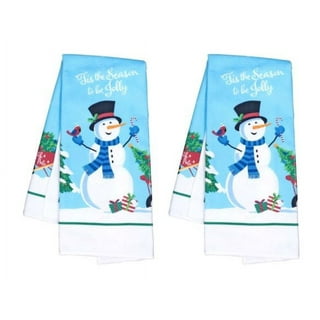 Kitchen Towel Winter Christmas Snowman Cardinal Dish Cloths 2 Pack  18x28in,Super Absorbent Tea Hand Towels Bathroom Cleaning Cloth Snowflake  Tree on