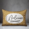 thumbnail image 3 of Creative Products Welcome Yellow and White Geometric Print 14x20 Indoor / Outdoor Pillow, 3 of 3