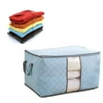 thumbnail image 4 of 5Pcs Clothing Folding Storage Bag Dustproof Quilt Organizer Non Woven Fabric Large Size Blue, 4 of 10