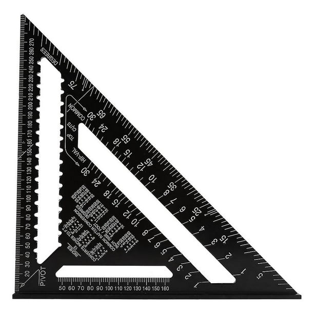 Escuadra de carpintero, regla, necesidades diarias, otras necesidades diarias del hogar, carpintería de esquina, escuadra de carpintero de aleación de aluminio, 30 cm (hy)