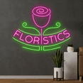 thumbnail image 3 of Glowneon Floristics Neon Signs, Flower Shop Wall Decor, 3 of 4