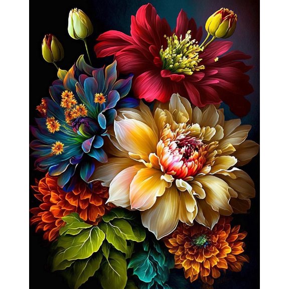 JYLMOOD Paint by Numbers for Adults Kits, DIY Easy Painting by Numbers for Gift Home Wall Decoration 16x20inwithout Frame)