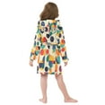 thumbnail image 7 of FORMRS Niños Bathrobe Unisex Hooded Robe Soft Plush Pajamas Sleepwear, Size 10-12T, Green Geometric, 7 of 7