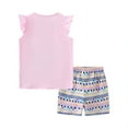 thumbnail image 6 of KYAIGUO Toddler Kids Girls Cartoon Cotton Shorts Set Baby Summer Sleeveless T-Shirt Tops and Floral Shorts for 2-7 Years Old, 6 of 10