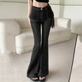 thumbnail image 2 of Women Pants Bell Bottoms Multi Colored Slim Trousers Ladies Work Leggings, 2 of 7