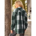 thumbnail image 4 of YATELLE Womens Fall Outfits Fashion Clothes Shackets Flannel Plaid Button Down Long Sleeve Shirts Jackets 2024, 4 of 6