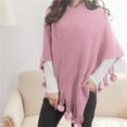 thumbnail image 2 of LEKODE Ponchos for Women Winter Ponchos for Women Warm Shawl Wraps for Women Womens Poncho Tops Cloaks for Women Cape Coat for Women Womens Shawl Pink One Size, 2 of 4