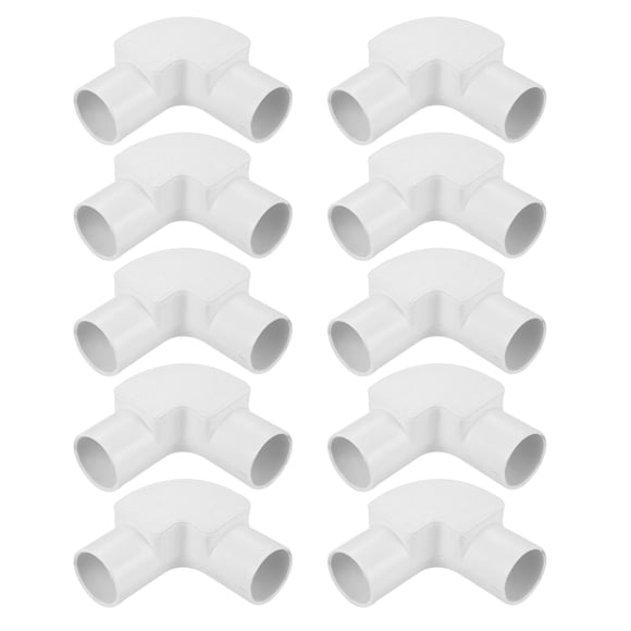 Unique Bargains PVC Conduit Coupler Elbow Fittings 20mm Inspection Hose Electrical Conduit with Access Cover Pack of 10