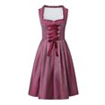 thumbnail image 5 of Women's German Dirndl Dress Oktoberfest Carnival Bavarian(Red,L), 5 of 6