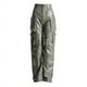 thumbnail image 3 of Pantalones de diseño personalizado, de moda, de combinación completa, de cintura alta, con bolsillos grandes, de cuero PU, pantalones de pierna recta, contorno para mujer, 3 of 5