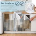 thumbnail image 4 of Brown Grey Sink Skirt for Bathroom, Self-Adhesive Under Sink Curtain, Geometric Modern Abstract Oil Painting Hide Pipes & Storage Fabric Cabinet Skirt Cover for Kitchen Laundry 32"x55", 4 of 8