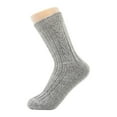 thumbnail image 2 of American Trends Merino Wool Socks for Women Cozy Soft Hiking Socks Fall Winter Thermal Knit Socks Slouchy Crew Cut Socks Fit US Size 6-9, 2 of 5