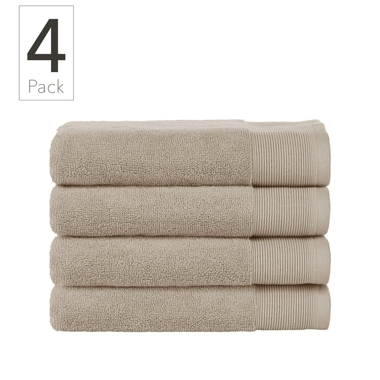 Nate Home by Nate Berkus Cotton Terry Hand Towel Set 4 Pk Fossil Beige Walmart