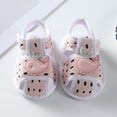 thumbnail image 5 of FAOWME Summer Children Toddler Shoes Boys Girls Sandals Flat Bottom Lightweight Breathable Soft Comfortable Hook Loop Cute Animal Pattern Pink 6-12 Months, 5 of 5